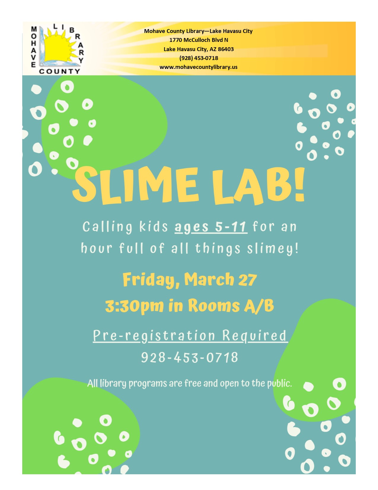 Slime Lab is now postponed